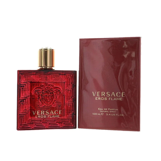 Eros Flame Eau De Parfum, Cologne for Men, 3.4 Fl Oz