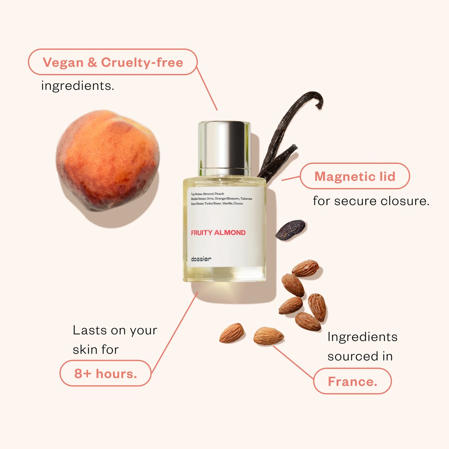 Fruity Almond Eau De Parfum, Inspired by Carolina Herrera'S Good Girl, Perfume for Women, 1.7 Oz