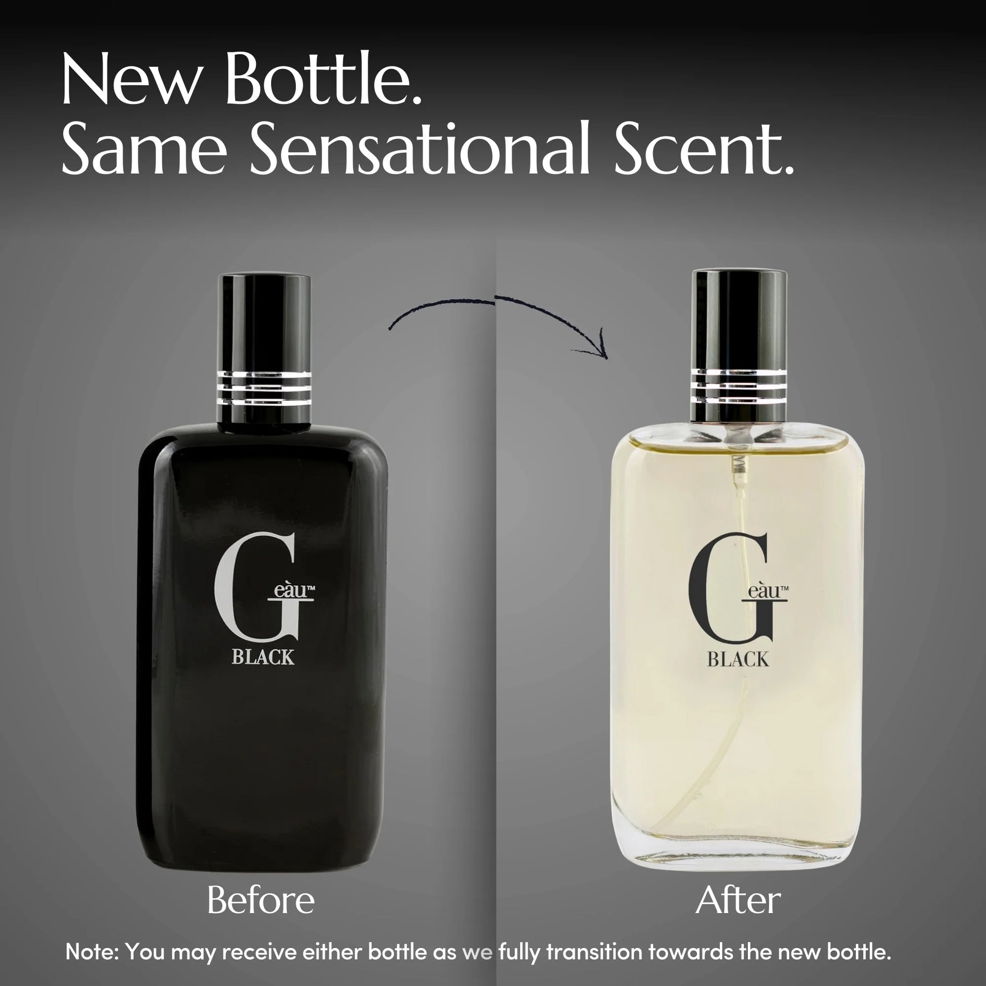 Geau Black Eau De Toilette Spray, Cologne for Men, 3.4 Fl Oz